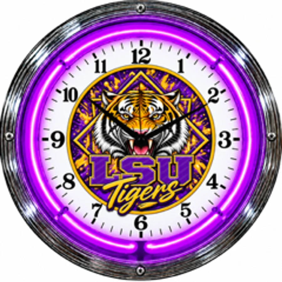 LSU Tigers, Diamond neon clock