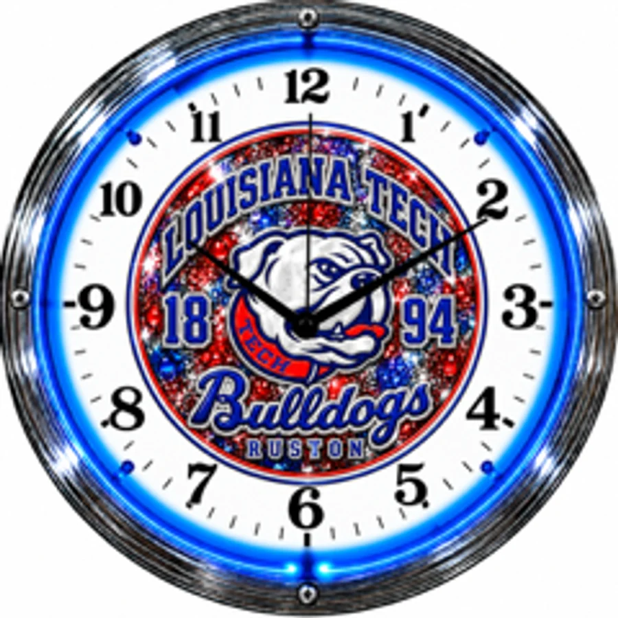 Louisiana Tech Bulldogs, Ruston 1894 neon clock