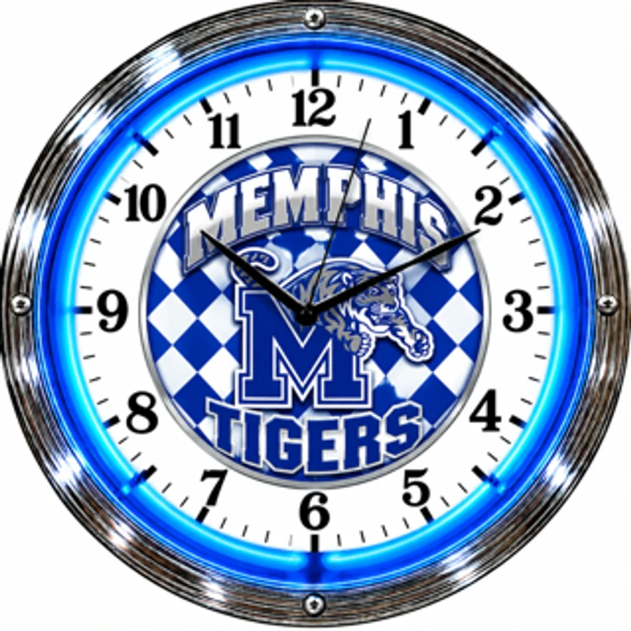 Memphis Tigers, Memphis Checkerboard neon clock