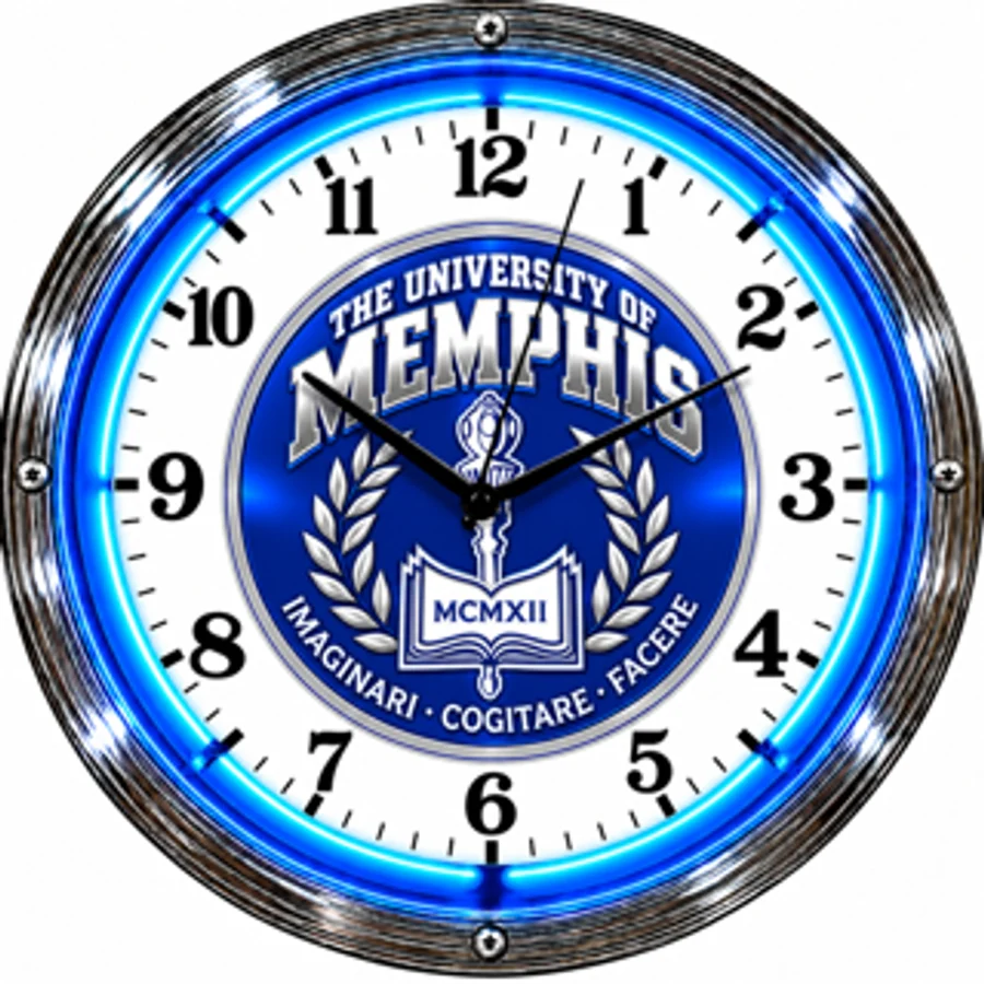 Memphis Tigers, University of Memphis neon clock