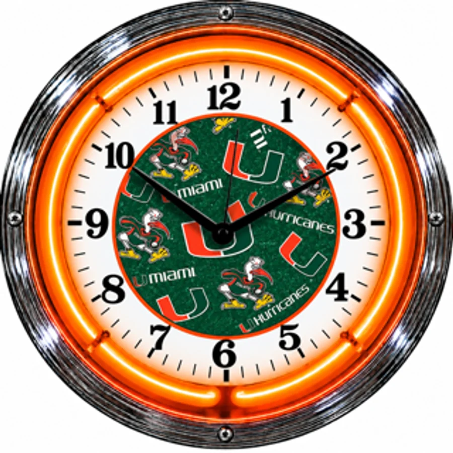 Miami Hurricanes, Pattern neon clock