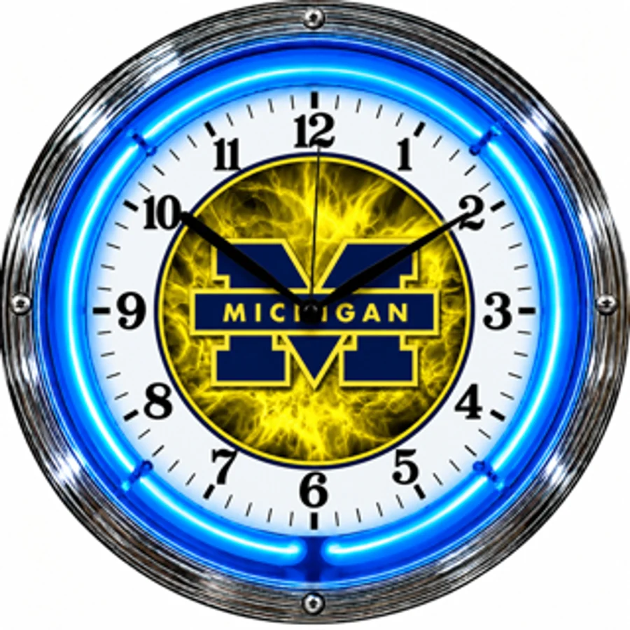 Michigan Wolverines, Block M neon clock