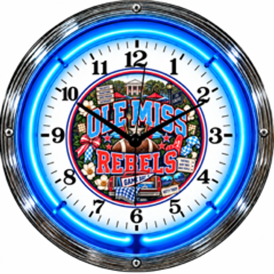 Ole Miss Rebels, The Grove neon clock