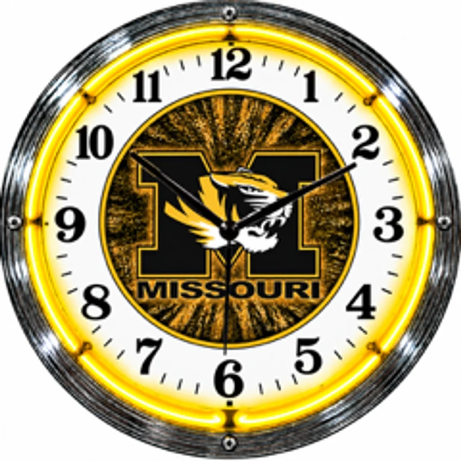 Missouri Tigers, Block M Burst neon clock