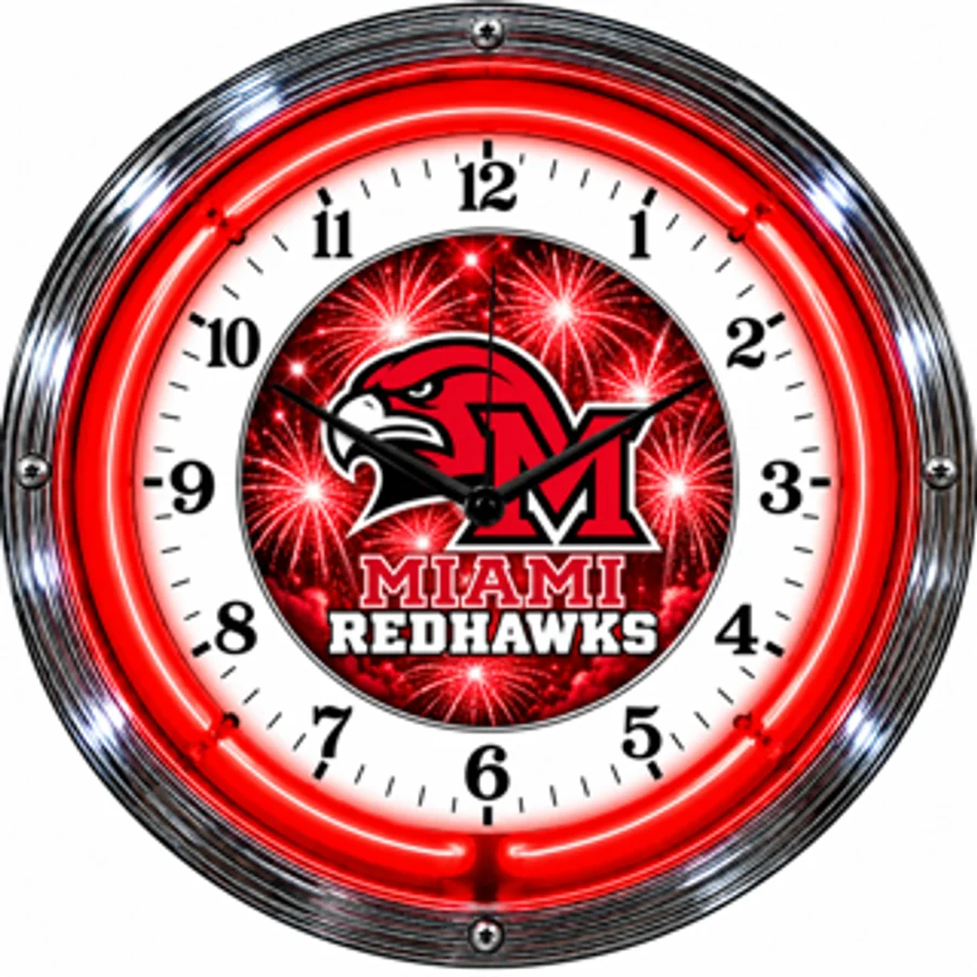 Miami (OH) RedHawks, Miami RedHawks Fireworks neon clock