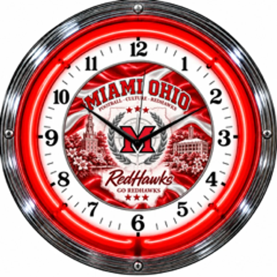 Miami (OH) RedHawks, Miami Ohio neon clock