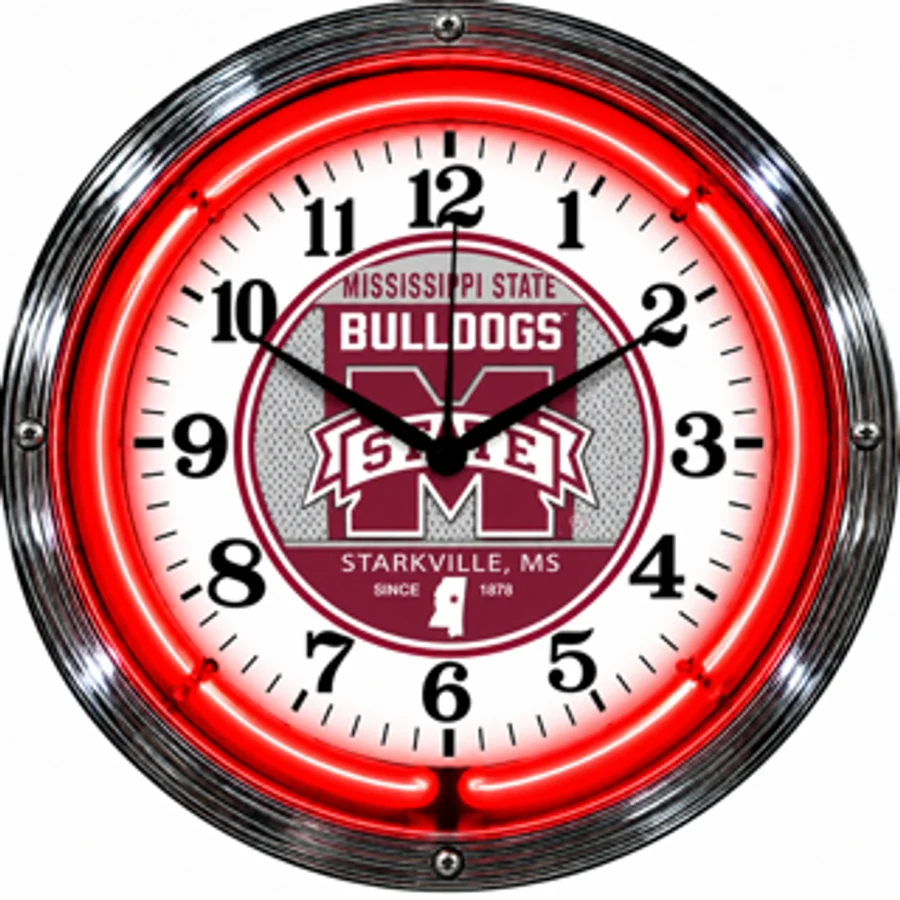 Mississippi State Bulldogs, Starkville, MS neon clock