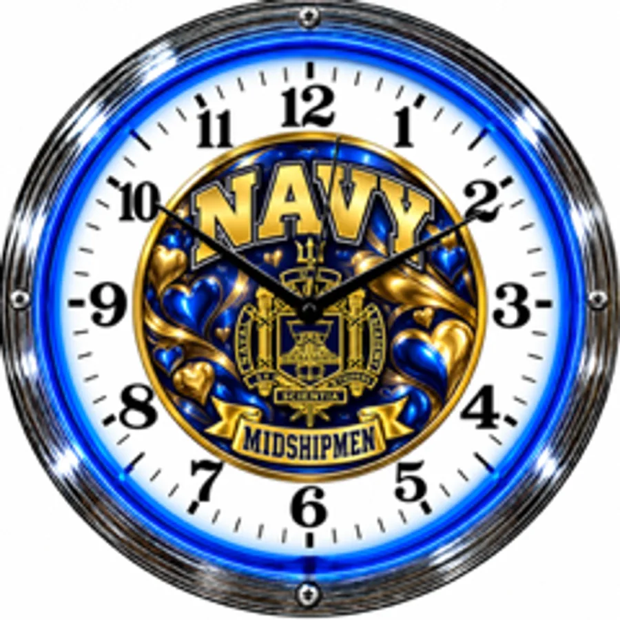 Navy Midshipmen, Navy Midshipmen neon clock