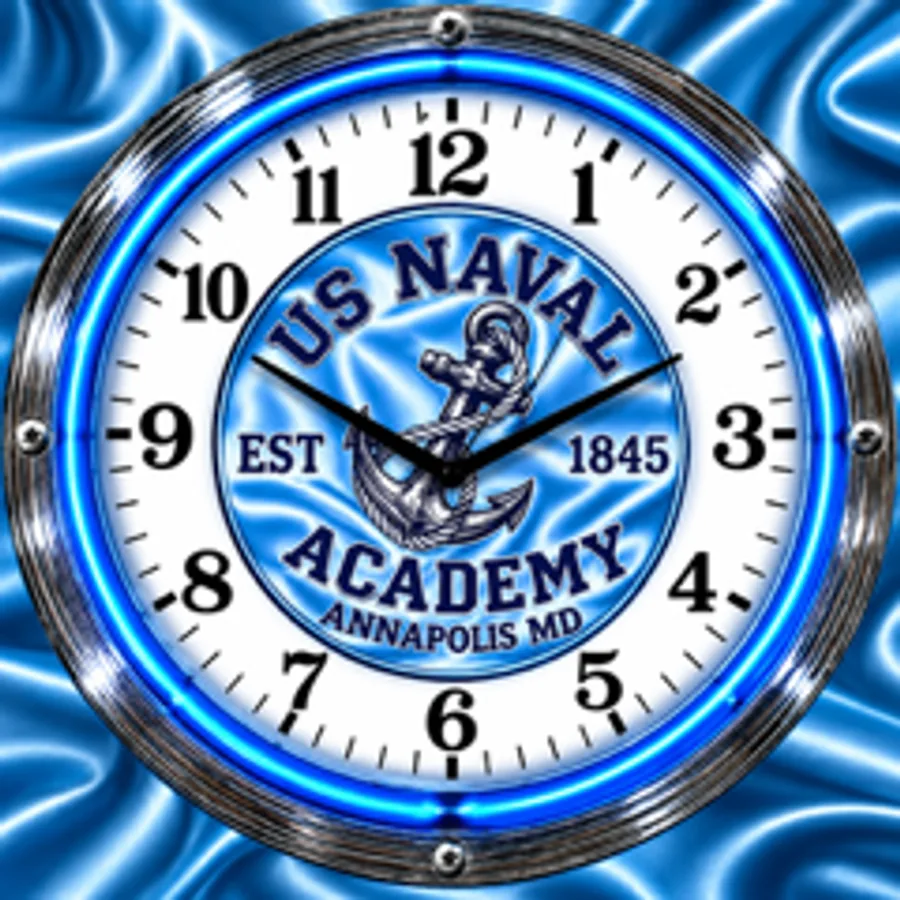 Navy Midshipmen, US Naval Academy Annapolis neon clock
