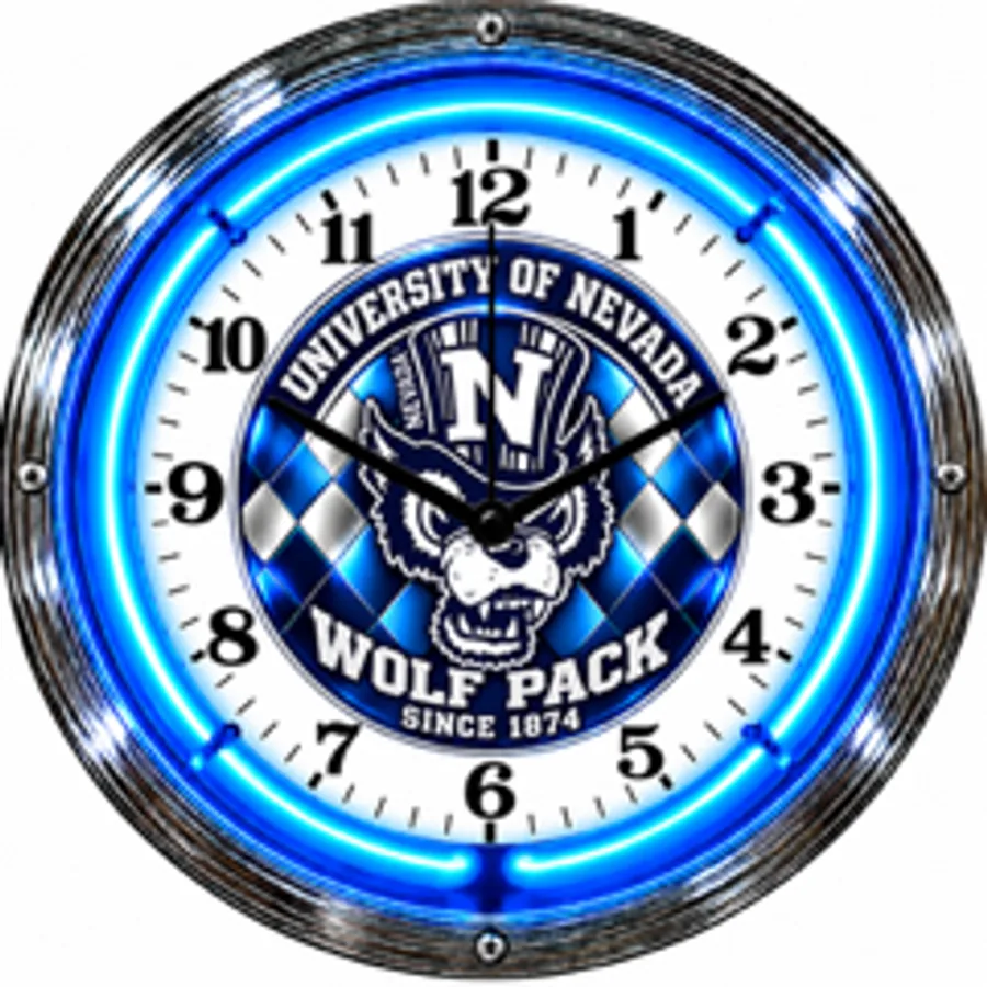Nevada Wolf Pack, University of Nevada Since 1874 neon clock