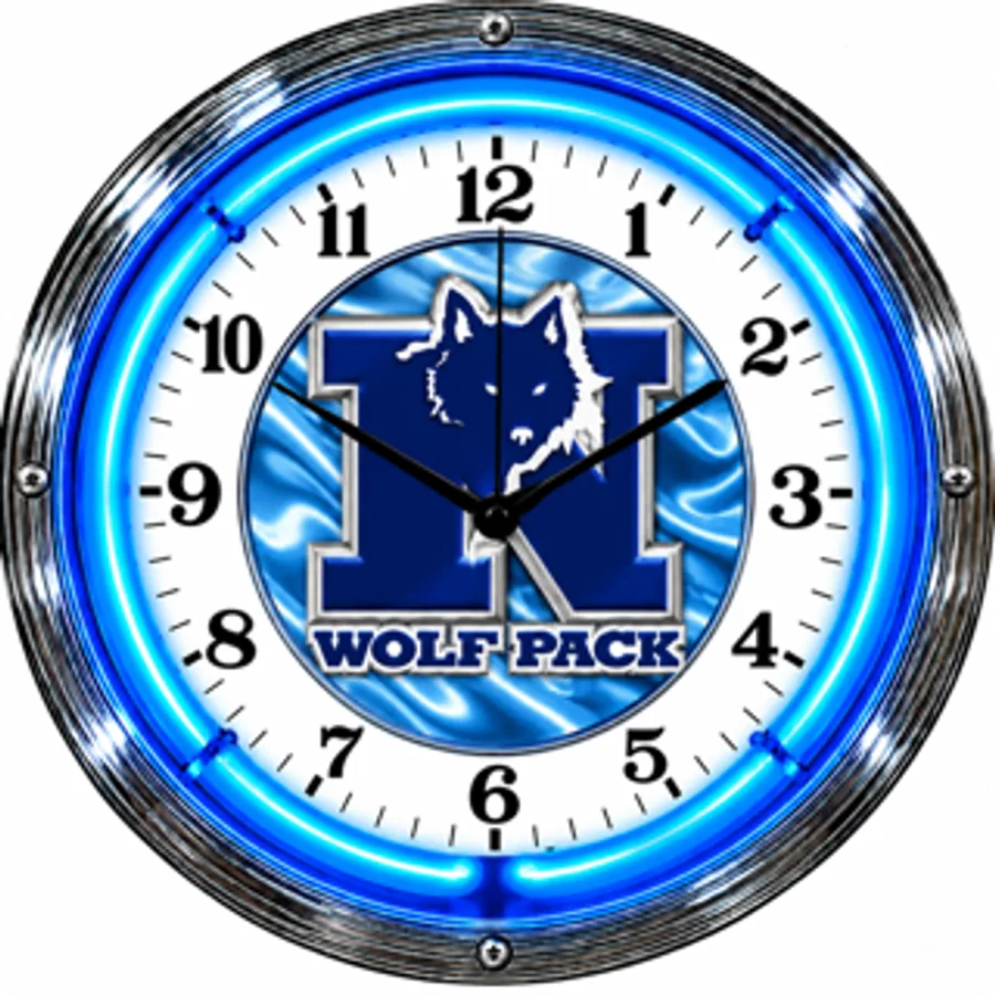 Nevada Wolf Pack, N Wolf Pack neon clock