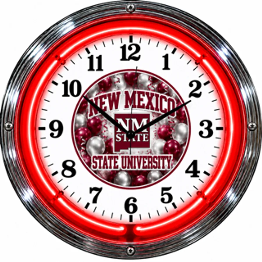 New Mexico State Aggies, New Mexico State Balloons neon clock