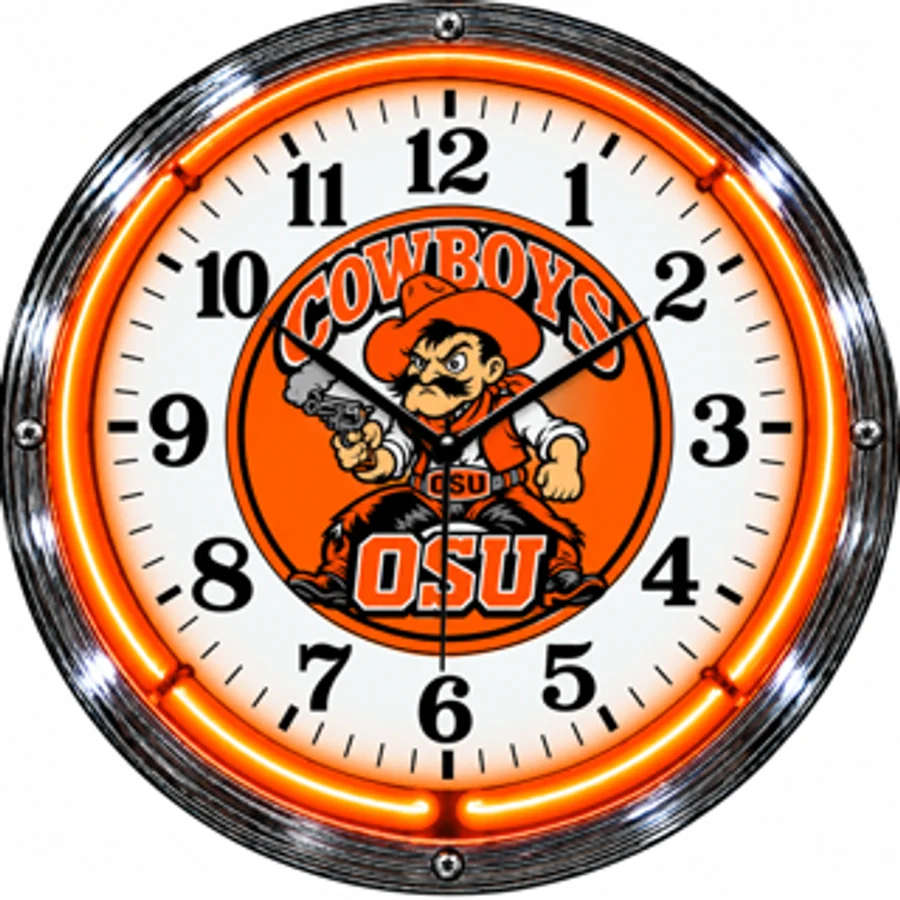 Oklahoma State Cowboys, Pistol Pete neon clock