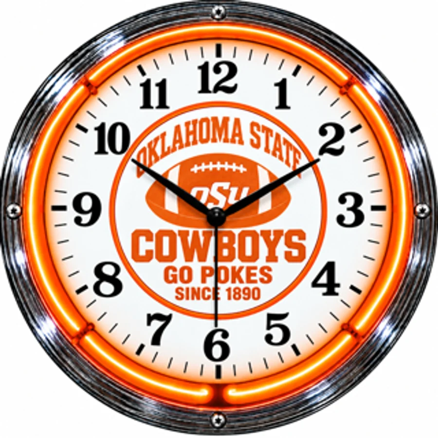 Oklahoma State Cowboys, Go Pokes neon clock