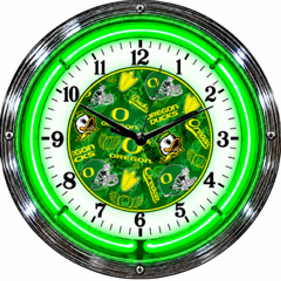 Oregon Ducks, Pattern neon clock