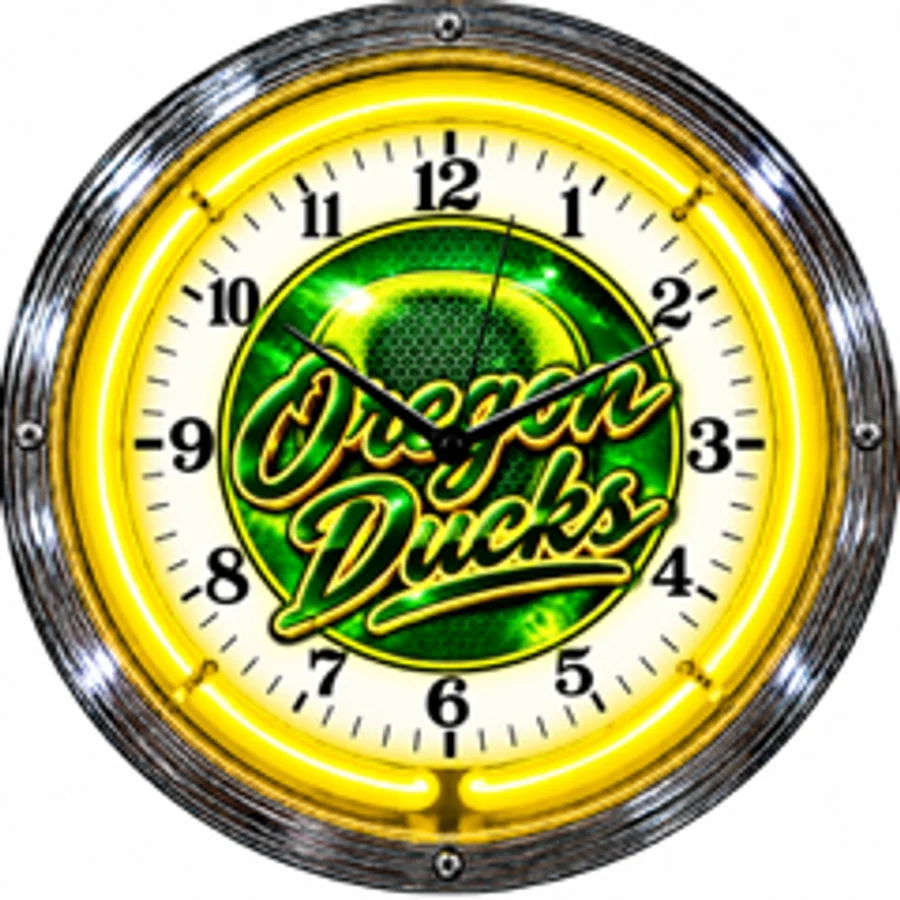 Oregon Ducks, Script neon clock