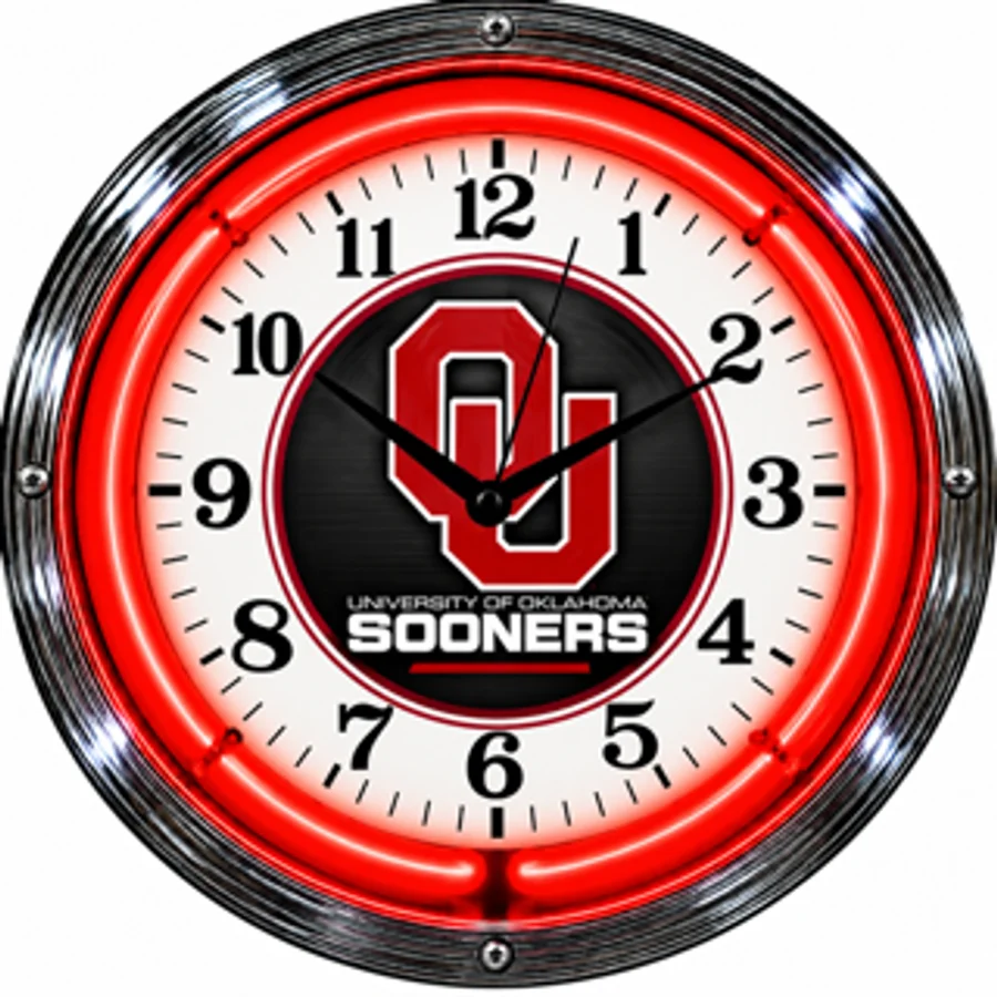 Oklahoma Sooners, University of Oklahoma neon clock