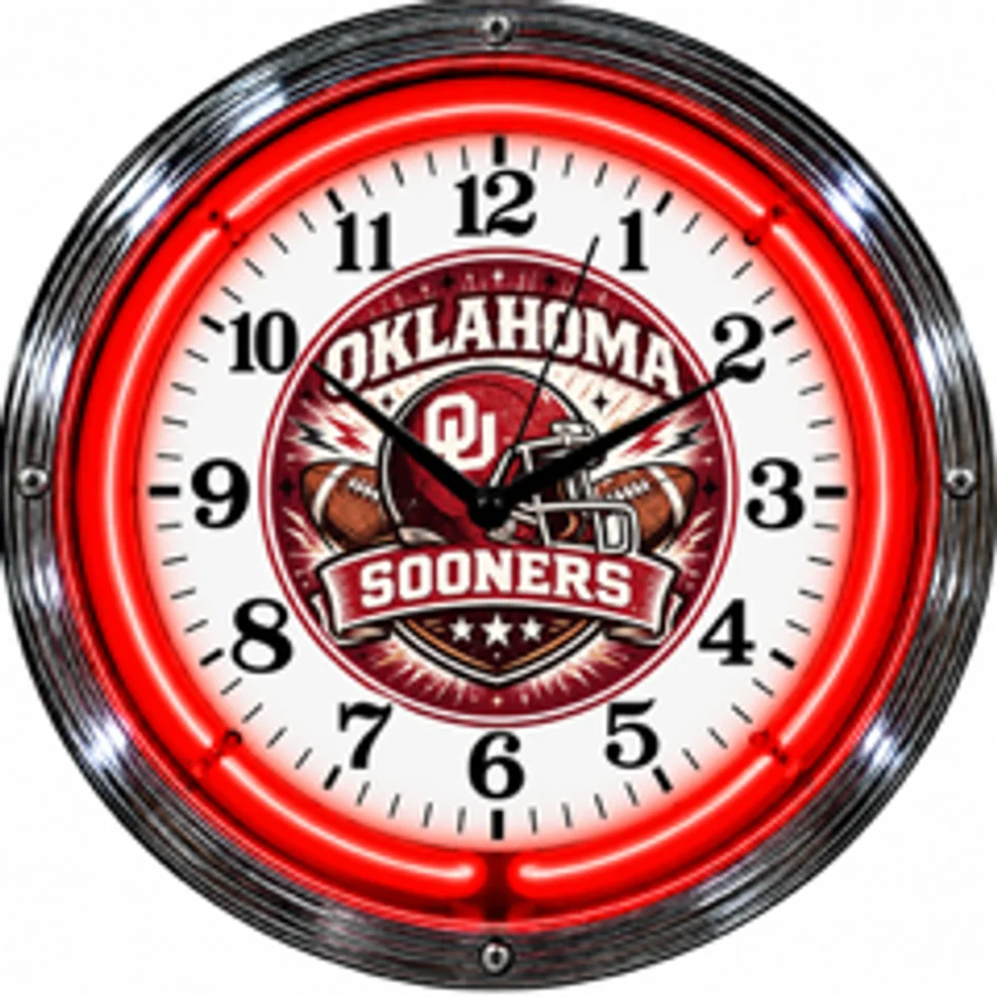 Oklahoma Sooners, Sooners Football neon clock