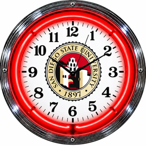 San Diego State Aztecs neon clock