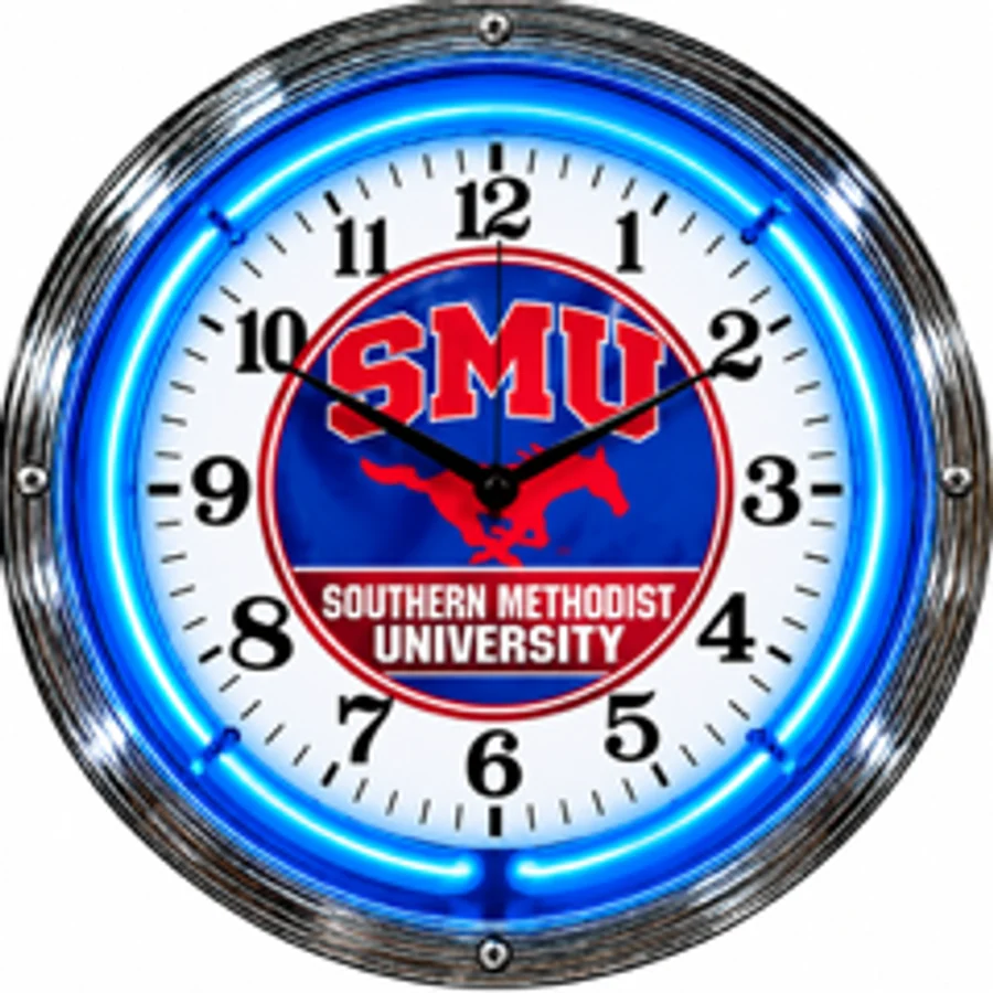 SMU Mustangs, Southern Methodist University neon clock