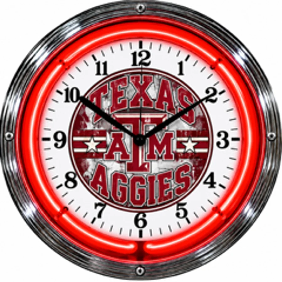 Texas A&M Aggies, Texas Aggies neon clock