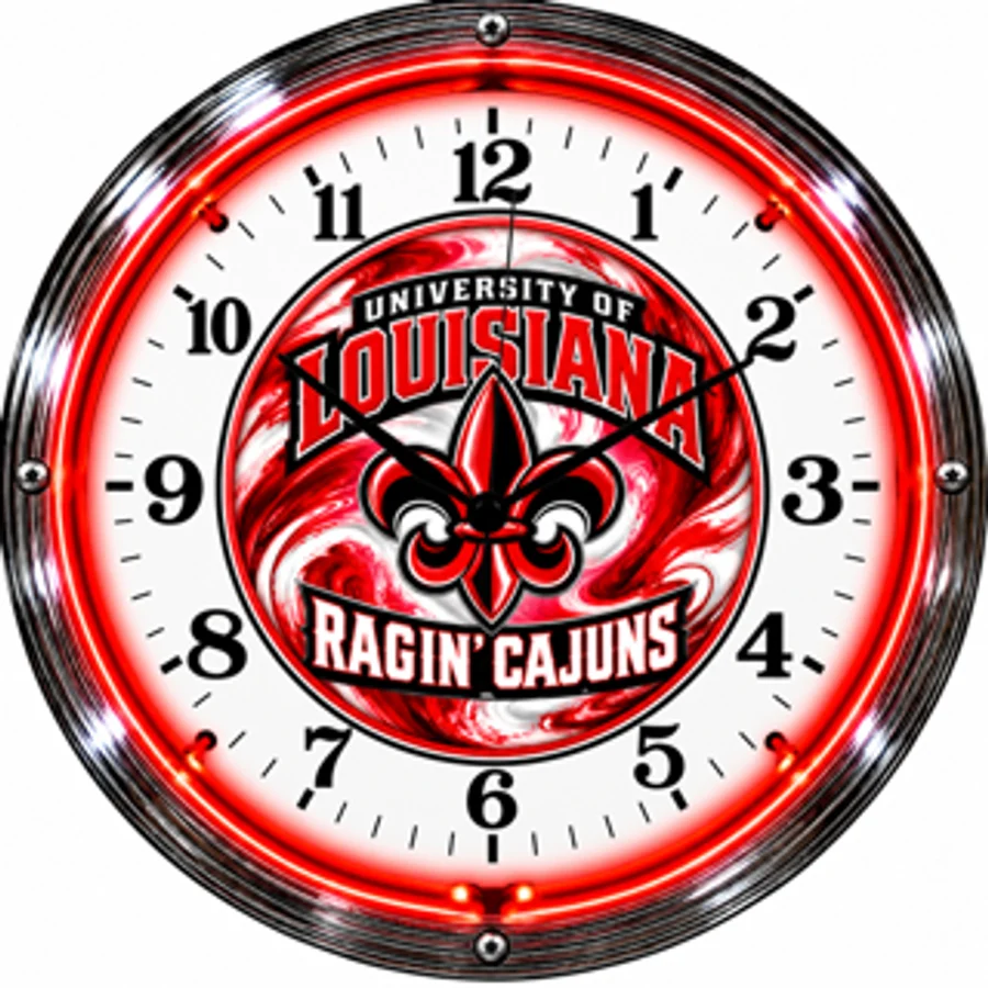 Louisiana Ragin' Cajuns, University of Louisiana neon clock