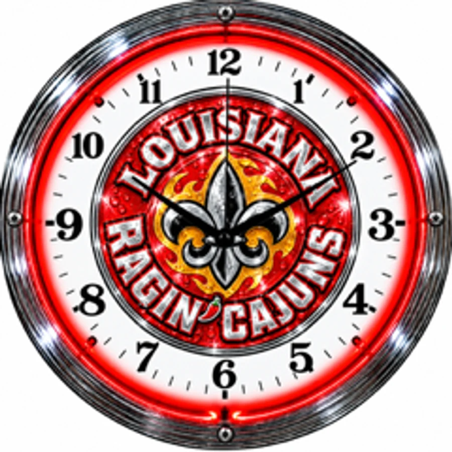Louisiana Ragin' Cajuns, Louisiana Fleur-de-lis neon clock