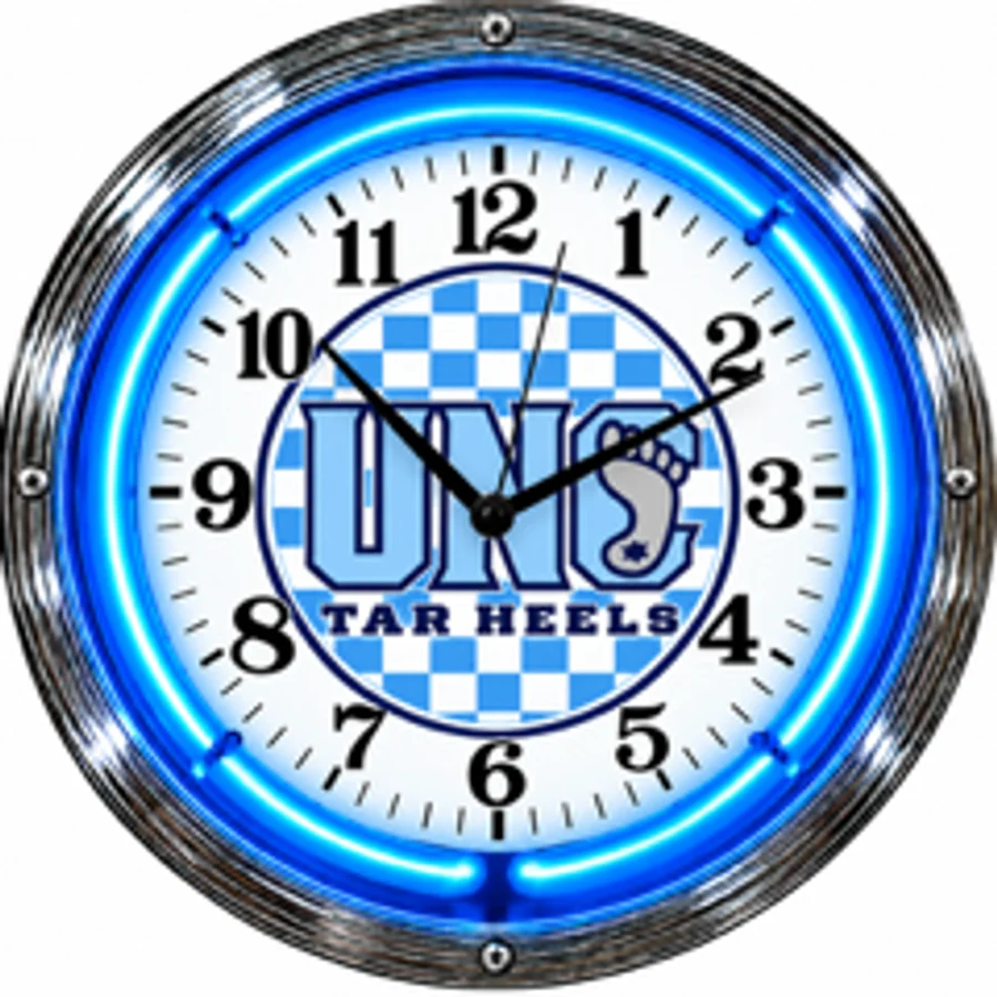 North Carolina Tar Heels, UNC Tar Heels neon clock