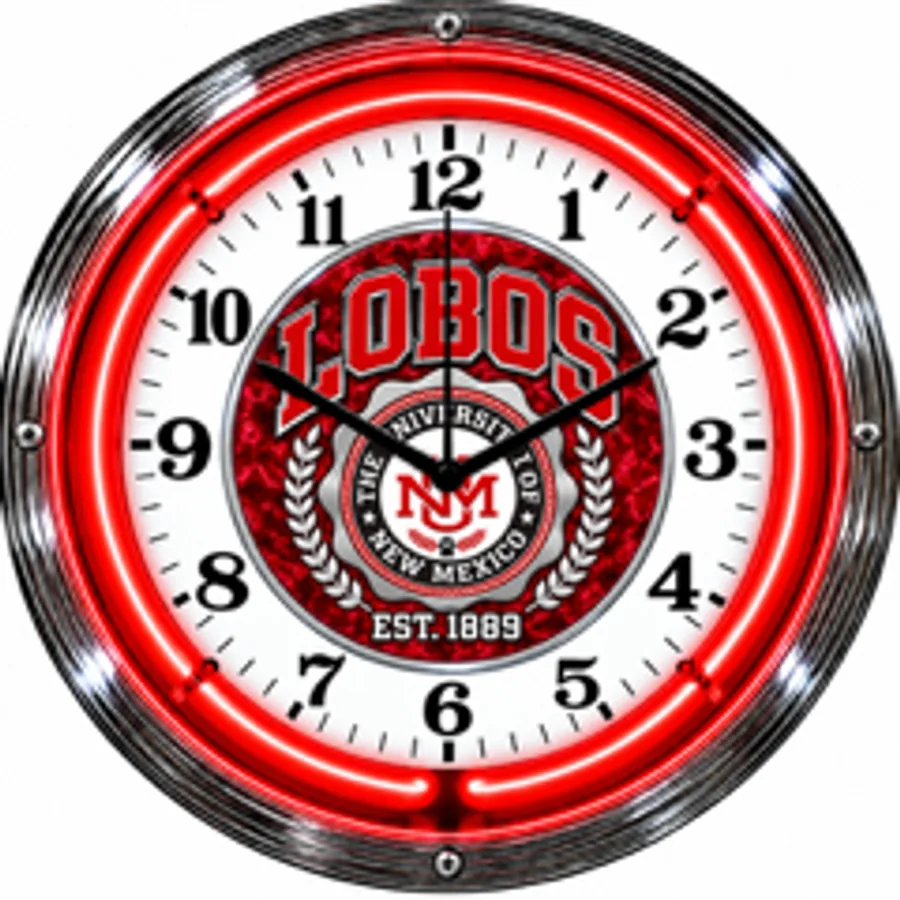 New Mexico Lobos, Lobos Est. 1889 neon clock