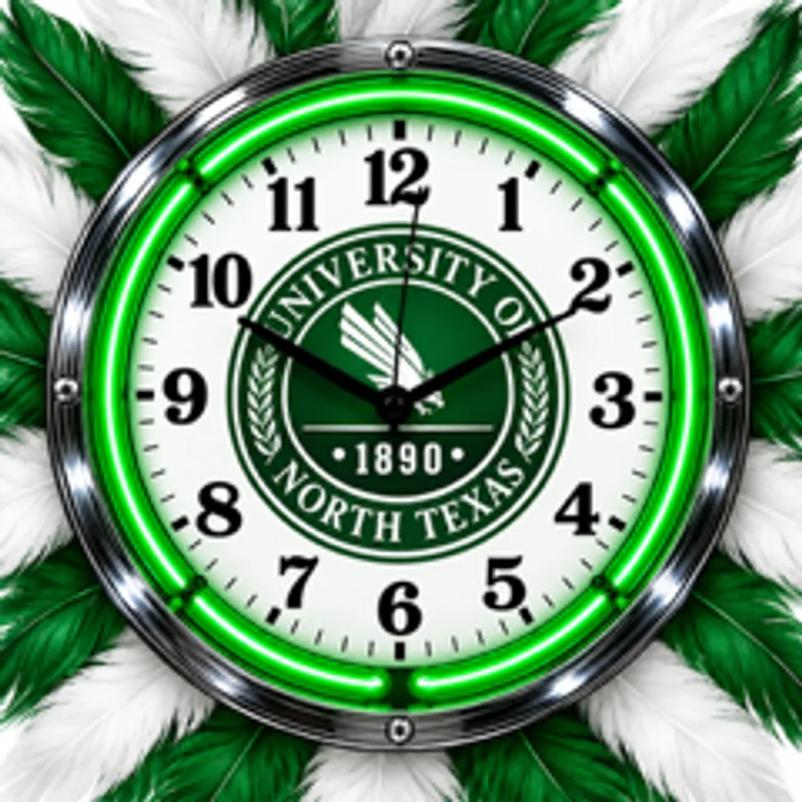 North Texas Mean Green, University of North Texas Seal neon clock