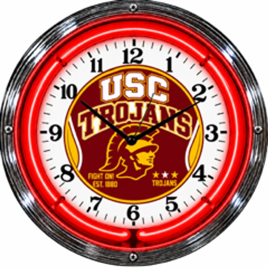 USC Trojans, Fight On! neon clock