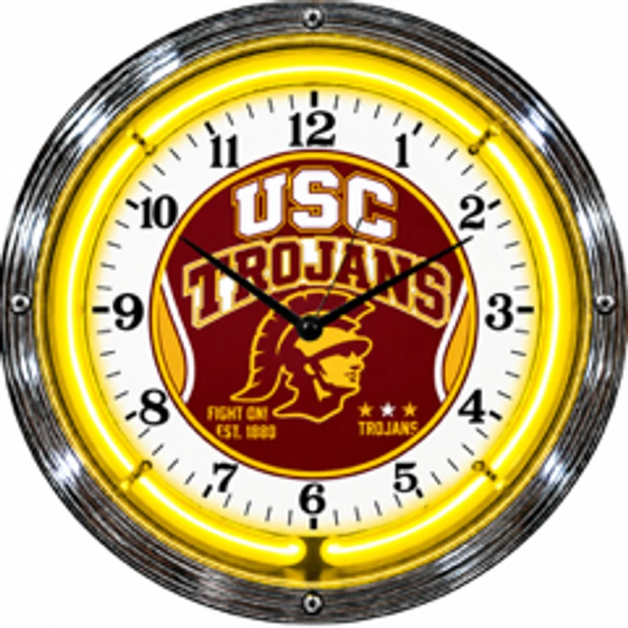USC Trojans, Fight On! neon clock