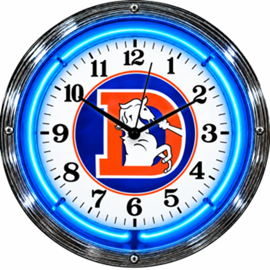 Denver Broncos, Classic D neon clock