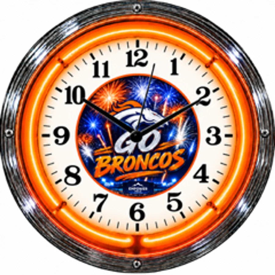 Denver Broncos, Go Broncos neon clock