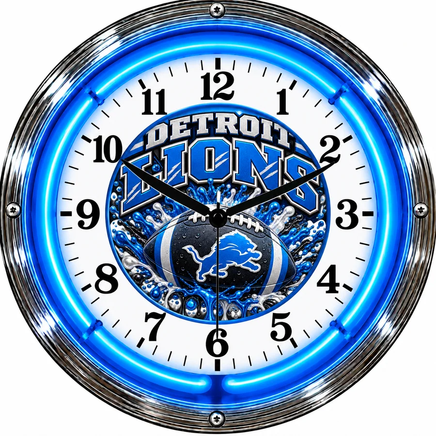 Detroit Lions, Splash neon clock