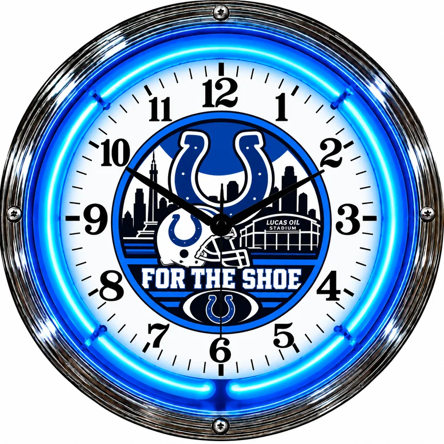 Indianapolis Colts, For the Shoe neon clock