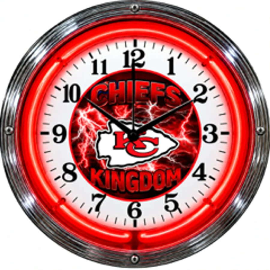 Kansas City Chiefs, Chiefs Kingdom neon clock