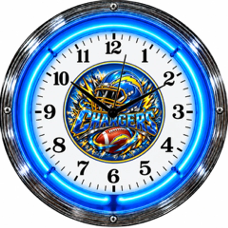 Los Angeles Chargers, Lightning Helmet neon clock
