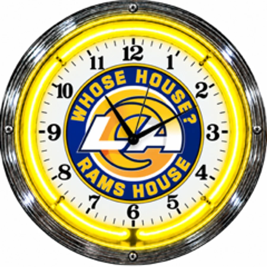 Los Angeles Rams, Whose House neon clock
