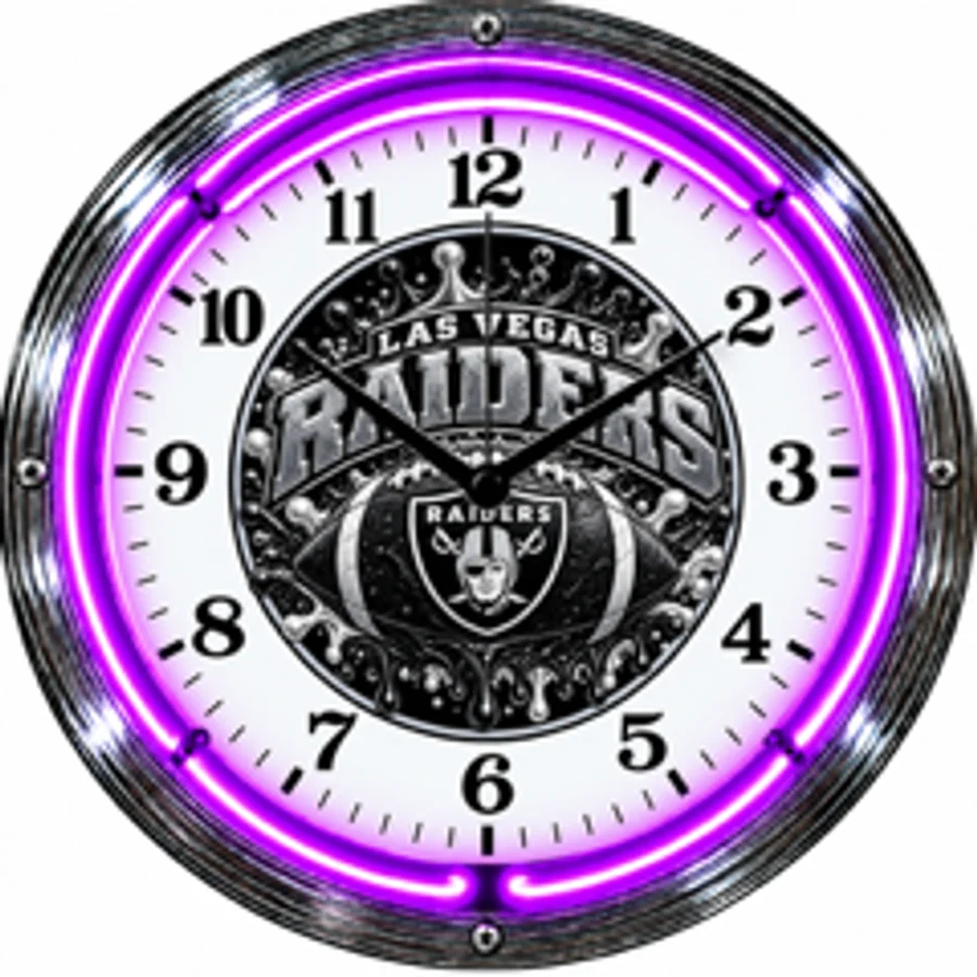 Las Vegas Raiders, Las Vegas Raiders neon clock