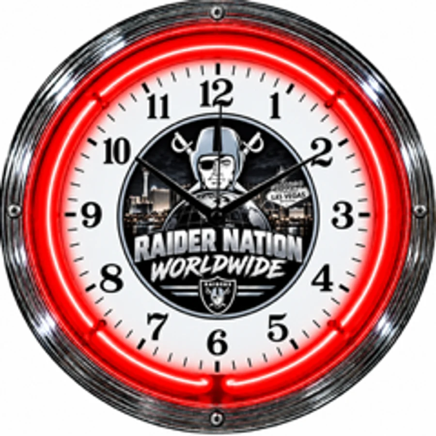 Las Vegas Raiders, Raider Nation Worldwide neon clock