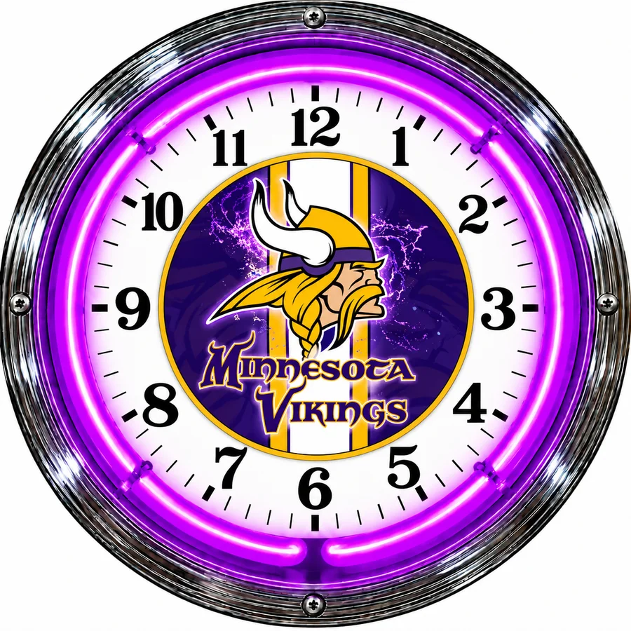 Minnesota Vikings, Stripes neon clock