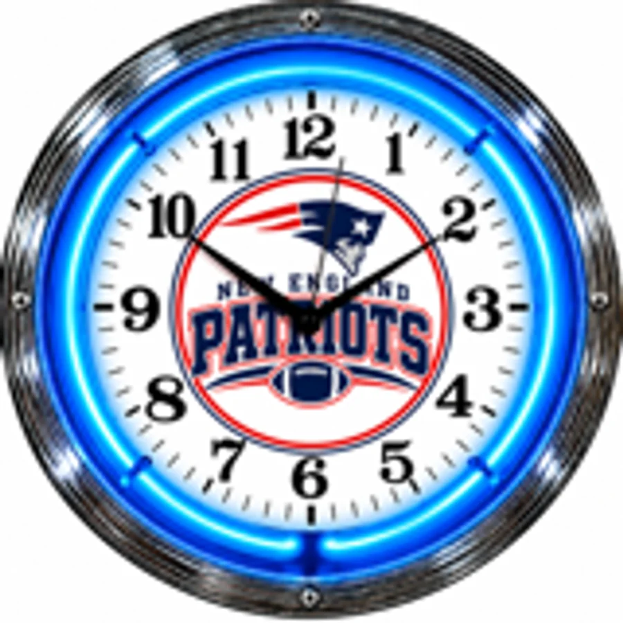 New England Patriots, New England Patriots neon clock