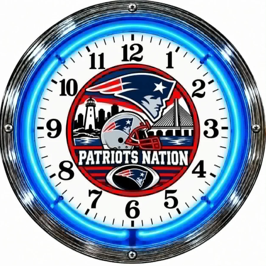 New England Patriots, Patriots Nation neon clock