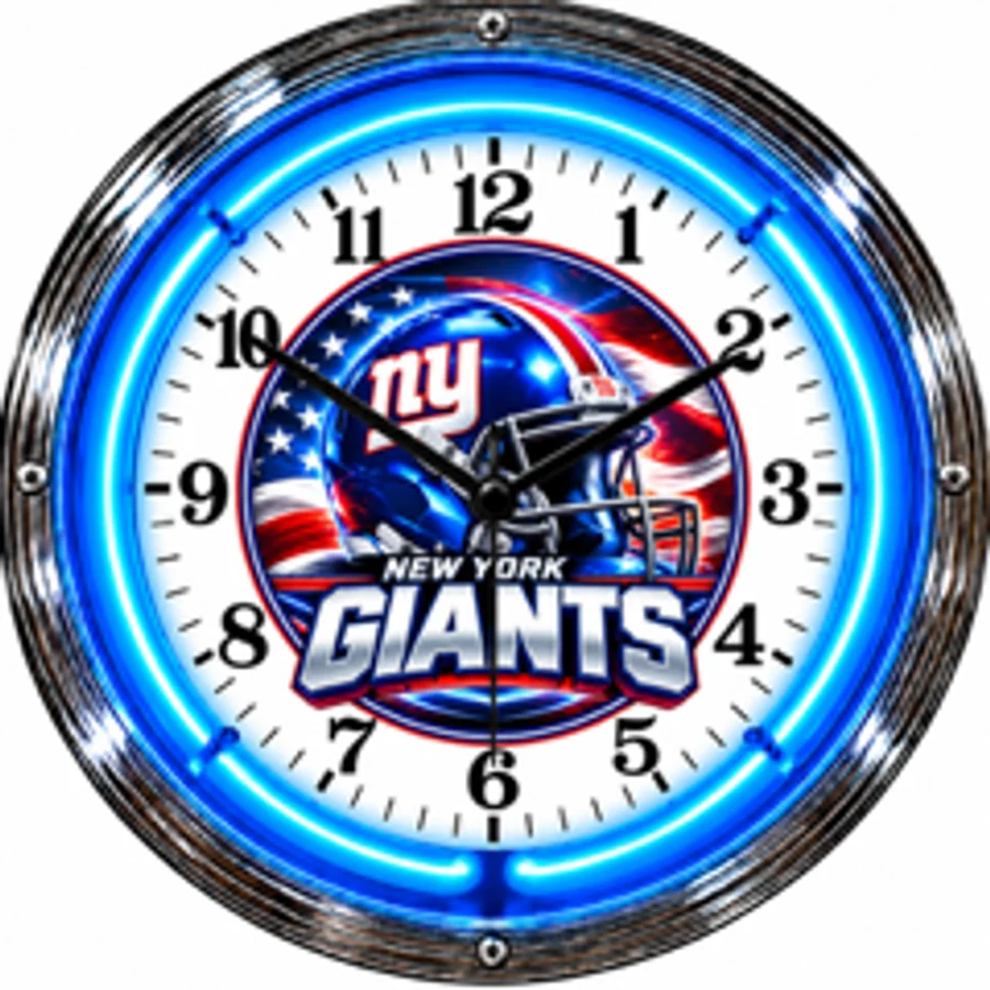 New York Giants, Stars and stripes helmet neon clock