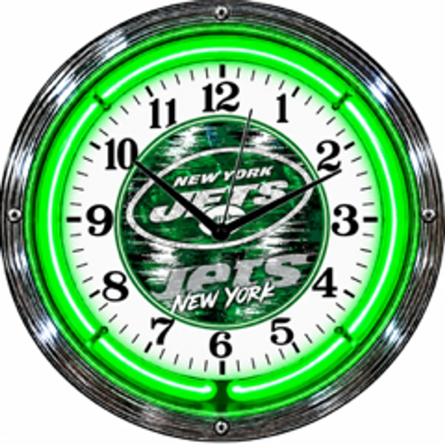 New York Jets, New York Jets neon clock