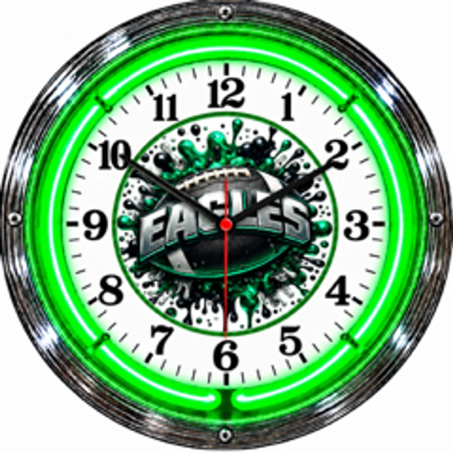 Philadelphia Eagles, Splash neon clock