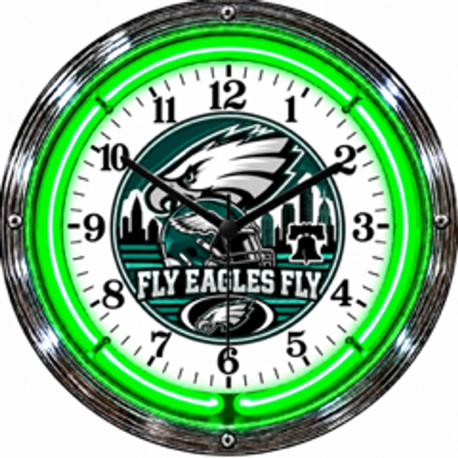 Philadelphia Eagles, Fly Eagles Fly skyline neon clock