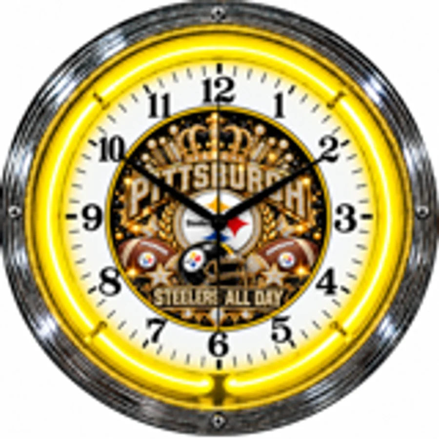 Pittsburgh Steelers, Steelers All Day neon clock