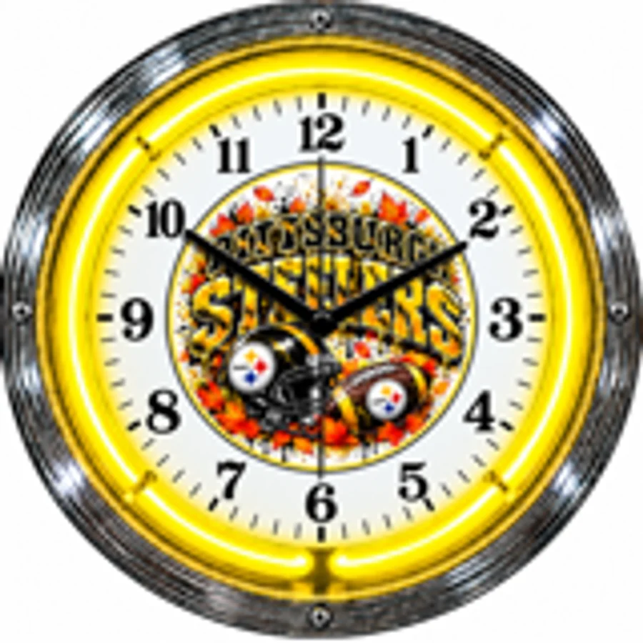 Pittsburgh Steelers, Fall Colors neon clock